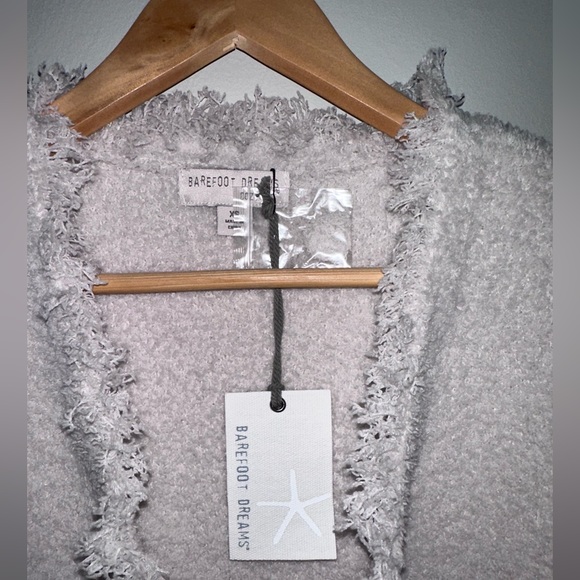 Barefoot Dreams Almond CozyChic Fringe Jacket Size XS - Picture 12 of 13